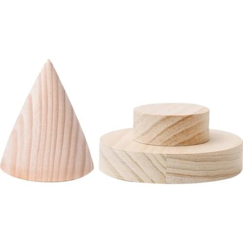 2pcs Wooden Jewelry Display Stand Rack For Ring Trinkets Bangle Organizer