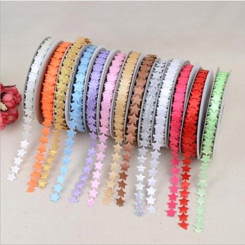 20 yards 13mm pentacle ribbon DIY handmade material clothing material headdress hair bow pentagram Decoration Materials