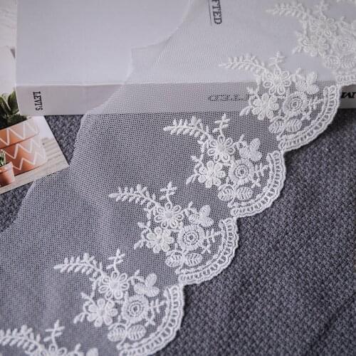 2021HOT Lace Ribbon White 12cm Wide For Flower Embroidery Lace Fabric Diy Crafts Dress Home Decor Needlework Accessories Trim