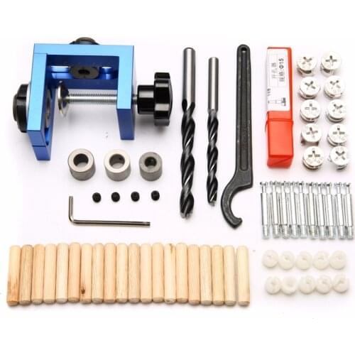 3 In 1 Woodworking Pocket Hole Jig Kit Step Drilling Dowelling Jig Set Carpentry Wood Dowel Drilling Guide Locator Tool