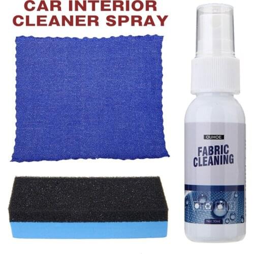 30ml Car Interior Cleaning Agent Ceiling Cleaner Leather Woven Fabric Water-free Cleaning Agent Auto Roof Dash Cleaning Spray