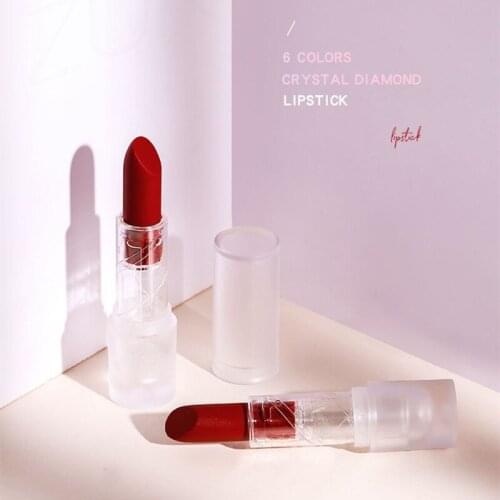 Colorful Small Ice Cube Lipstick Velvet Matte Waterproof Sweat-Proof Easy to Color Lipstick