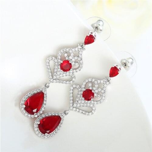 European And American Retro Zircon Water Drop Long Fashion Earrings Women