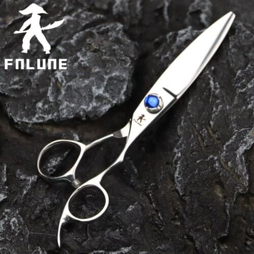 FnLune 6 Japan Steel Professional Hair Salon Lancet Fat Scissors Cut Barber Accessories Haircut Shear Hairdressing Tool Scissors