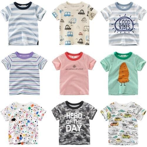 Baby Girl t-shirt Tops Baby Girl T-shirt Big Girls Tee Shirts Children Girl 3-8 Years Summer Short Sleeves Cotton Tees