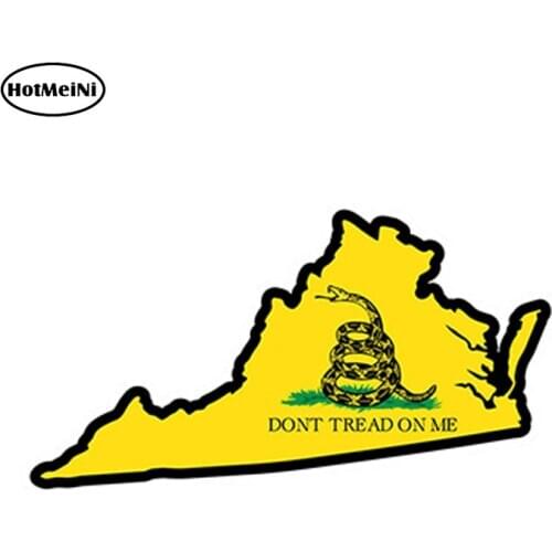 HotMeiNi 13cm x 7.2cm Car Styling Virginia Don't Tread On Me - Printed Vinyl Decal Sticker Garsden Va Waterproof Accessories