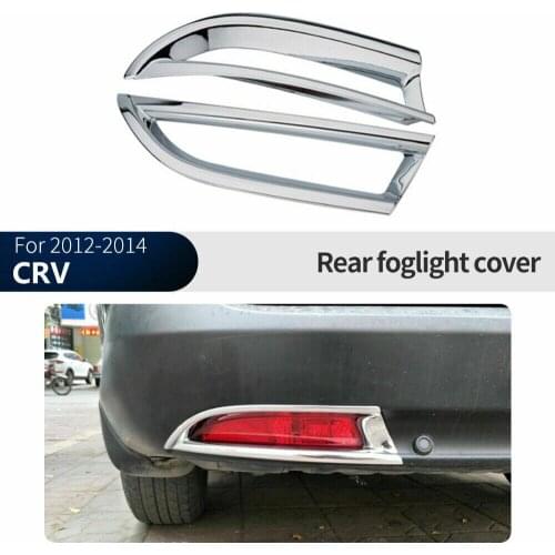 Chrome Rear Fog Light Lamp Cover Trim For Honda CRV CR-V 2012-2014 Car modification Auto parts