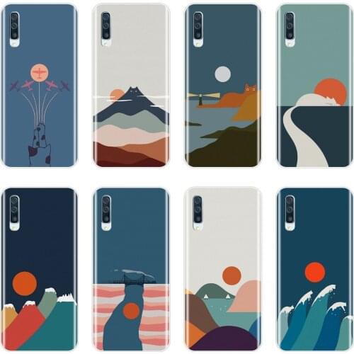 Art Cat Aesthetic Back Cover For Samsung Galaxy A40 A30 A20 A10 Soft Phone Case Silicone For Samsung Galaxy A80 A70 A60 A50 Edge