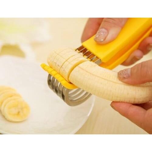 Home Kitchen Tool Vegetable Peeler Salad Slice Stainless Steel Banana Cutter Chopper Fruit Cutter Cucumber Knife