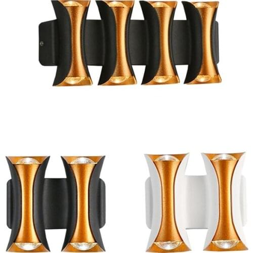 IP65 LED Wall Lamp Outdoor Waterproof Garden Lighting Aluminum AC86-265 Indoor Bedroom Living Room Stairs Wall Light