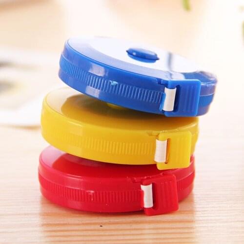 Easy to carry with telescopic tape measure 1.5m soft leather ruler Cute Mini round tape measure