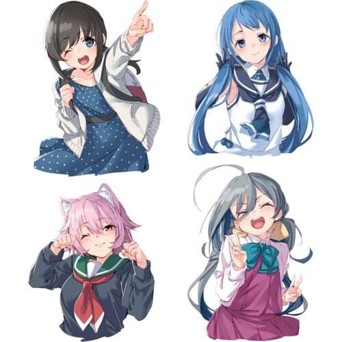 Three Ratels CDM369 Cute girl swimsuit Bikini Anime sticker for wall Watterproof Protected Personalized Decal Sticker