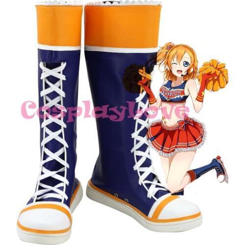Newest Custom Made Japanese Anime Lovelive! Paradise Live Kousaka Honoka Cheerleader Cosplay Shoes Boots For Halloween Christmas