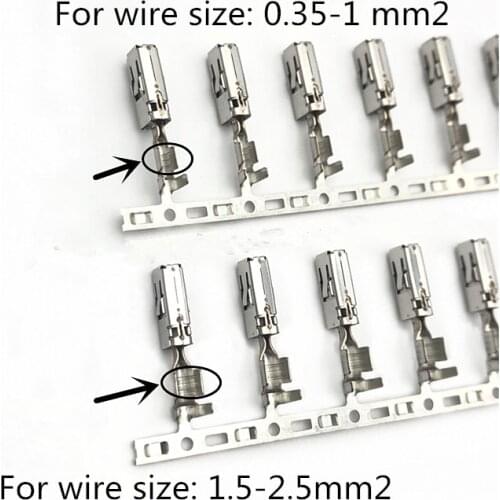 10/20/50/100/200pcs/lot TE Wiring Crimp Repair Terminals Pins For Wire Size 0.35-0.10 Or 1.50-2.50 mm2 000979151E 1241388-1