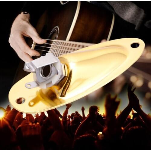 OOTDTY Replacement Boat Input Output Jack Plate Socket For Fender Strat Guitar Parts