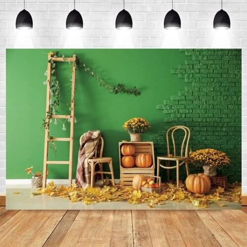 Yeele Autumn Backdrop Photocall Green Wall Photography Baby Shower Birthday Photographic Background Photophone For Photo Studio