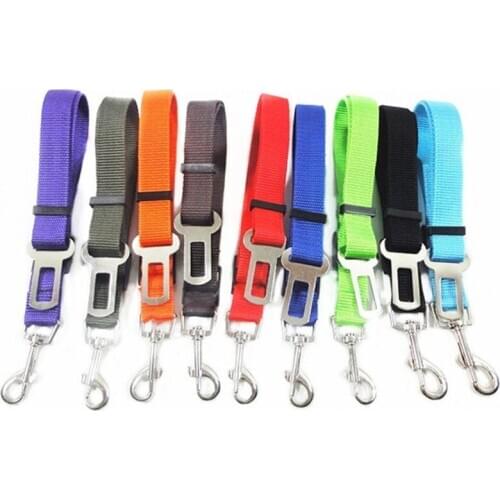 Pet Dog Cat Car Seat Belt Adjustable Harness Seatbelt Lead Leash for Small Medium Dogs Travel Clip Pet Supplies 11 Color