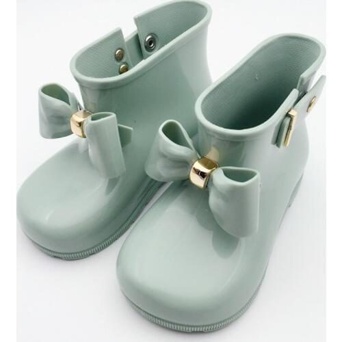 2020 childrens bow boots girls jelly water boots princess shoes non-slip soft bottom boots girls 4 color shoes
