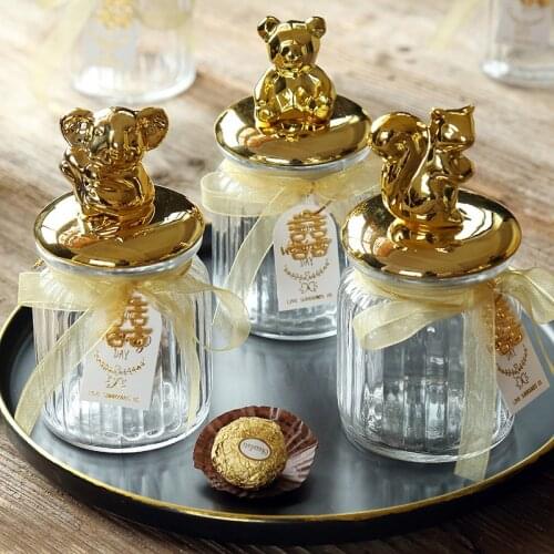 Glass sealed jar ceramic jewelry boxes Wedding Ring Trinket Box Jewelry Storage wedding Baby shower Adult ceremony Box Gift