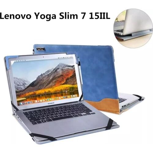 Stand Case for Lenovo Yoga Slim 7 15IIL 15.6 inch Laptop Cover Notebook PC Protective Sleeve Bag with Cooling bracket