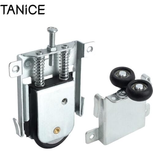 TANiCE 4Pcs Adjustable Sliding Screen Door Rollers Smooth And Silent Wheels/Runner/Guides For Closet Balcony Bedroom Kitchen