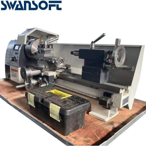 38mm Spindle Bore Hole +125mm Chuck Mini Lathe Machine WM210V Metal Lathe/850W Brushless Motor All Steel Gear Lathe