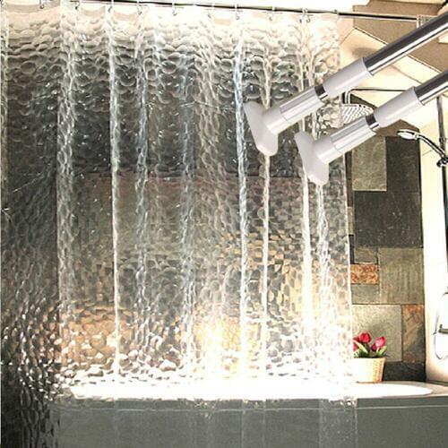1.8*1.8m Moldproof Waterproof 3D Thickened Bathroom Bath Shower Curtain Eco-friendly White11