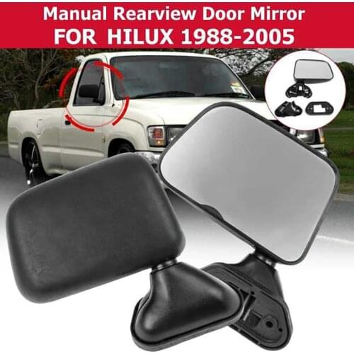 Car Manual Rearview Mirror Glass Door Side Wing Mirror Left/Right for Toyota HILUX 1988-2005 Car Styling