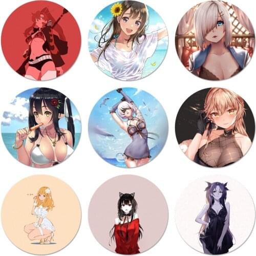 Sexy anime girl Icons Pins Badge Decoration Brooches Metal Badges For Backpack Decoration