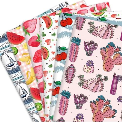50*145cm Fruit 100% Or Polyester Cotton Fabric Sewing Quilting Patchwork Quilt Material Needlework DIY Cloth
