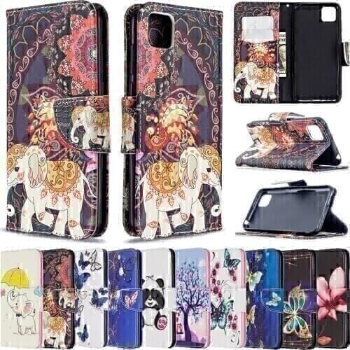 50Pcs/Lot Double-sided Printed Patterns Flip Phone Case For Huawei Mate 30 P30 P20 Lite 2019 Honor 9A 9X Pro TPU in Inner COVER