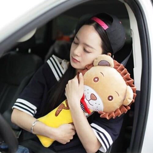 50CM Cute Cartoon Dolls Car Safety Seat Belt Children Car Shoulder Protection Car Strap Pad Cushion Cover Fashion Car Interior