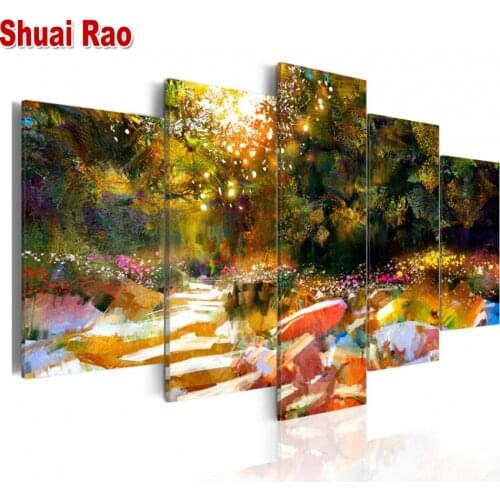 Abstract Fairyland Diamond Crystal Mosaic Diamond Embroidery Full Square/Round 5d Diy diamond painting Landscape,Home Art