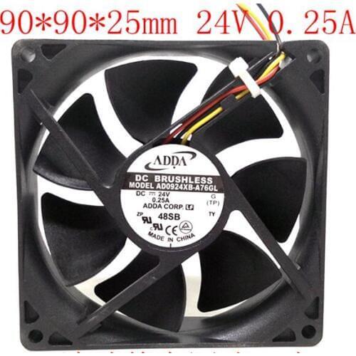 ADDA 9cm 9025 24VAD0924XB-A76GL 0.25A Three-wire Converter Radiator Fan Double Ball Mute Fan
