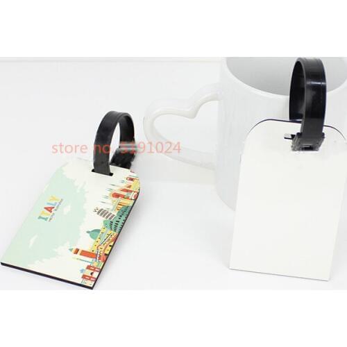 Woodiness MDF luggage tags for sublimation with hole heat transfer printing blank Travel luggage tag consumables 20pcs/lot