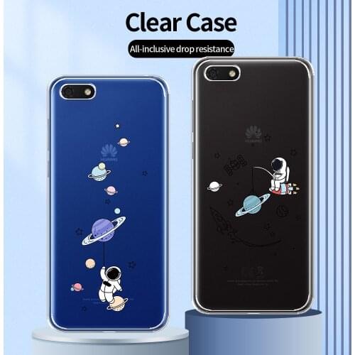 For Huawei Y5 2018 Case Clear Phone Cover For Huawei Y5 2018 Transparent Shockproof Case For Huawei Y5 2018 Soft TPU Cute Fundas