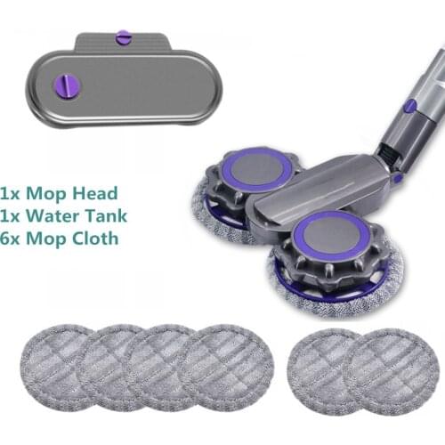 Electric Wet Dry Mopping Head for Dyson V7 V8 V10 V11 Replaceable Parts with Water Tank Mop Head Mop Pads