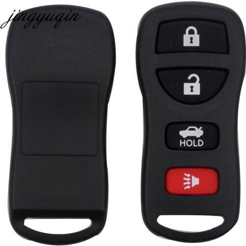 Jingyuqin 10pcs/lot Smart Remote Key Shell Fit Nissan Armada Frontier Tita Car Key Fob Case Replacement 4 Buttons