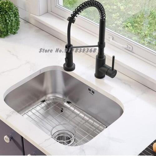 Stainless Steel Kitchen Sink Single-bath Thickened Under-counter Sink Sink Sink Kbu-12