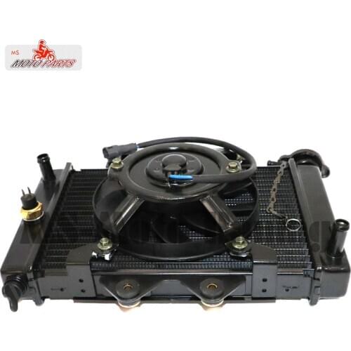 NEW 200cc 250CC Water Cooling Engine Cooler Radiator Cool 12v Fan For Motorcycle Moto Quad 4x4 ATV UTV Parts