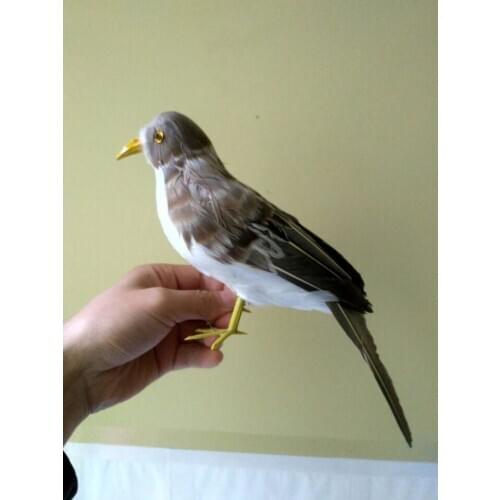 Cute simulation sparrow model polyethylene & furs gray sparrow bird doll gift about 30cm 0771