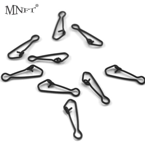 MNFT 20Pcs Hooked Snap Link Connectors Snap Link Swivels Snap Swivel Hook BaitCarp Fishing Rigs