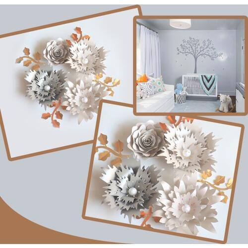 Handmade Rose DIY Paper Flowers Leaves Set For Party Wedding Backdrops Decorations Nursery Wall Deco Video Tutorials
