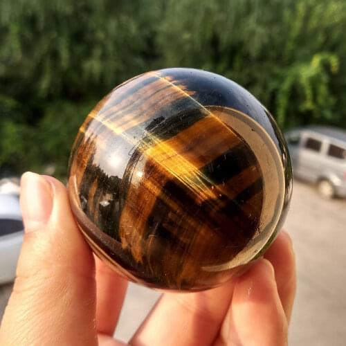 Natural Blue Tiger Eye Sphere Healing Crystal Stone Ball For Home Decoration