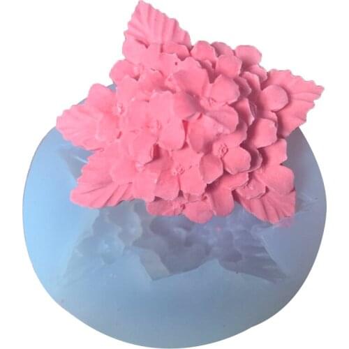 Newest 3D Lilac Flower Mold Candle Soap Clay Making Aromatherapy Gypsum Mold Home Decorating Tools Chocolate Gumpaste Mold