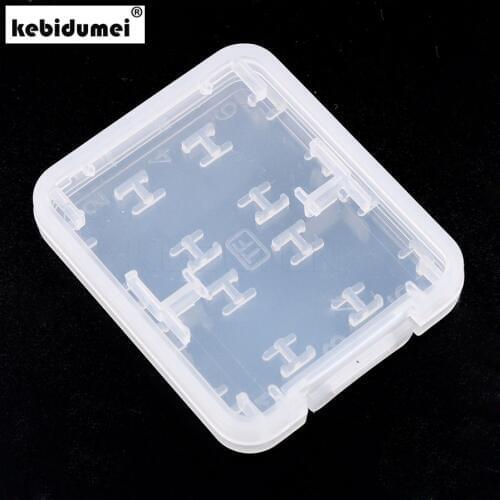 Kebidumei New 8 in 1 White Plastic Case Box For TF Micro SD Memory Card for SDHC TF MS Protector Holder High Quality