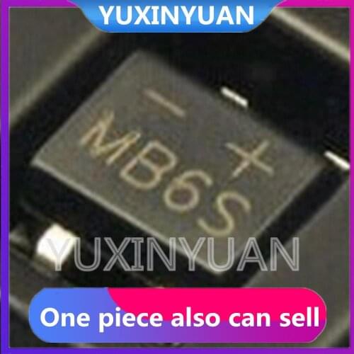 20PCS/LOT MB6S SOP-4 0.5A 600V Single Phases Diode Rectifier Bridge new original