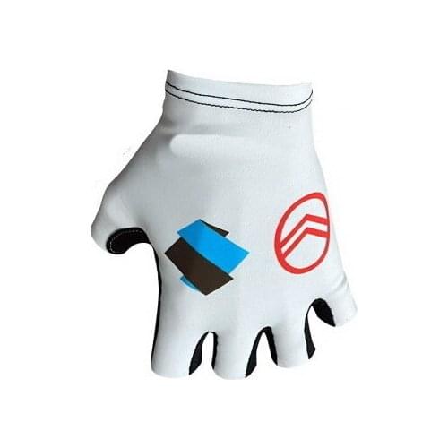 2021 AG2R TEAM One Pair Half Finger Cycling Jersey Gloves MTB Road Mountain Bike Bicycle Gel Gloves