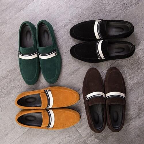 Luxurious Fashion Men Casual Shoes Gentleman Wear-resistant Slippers New 2021 Non-slip Handmade Formal Mens