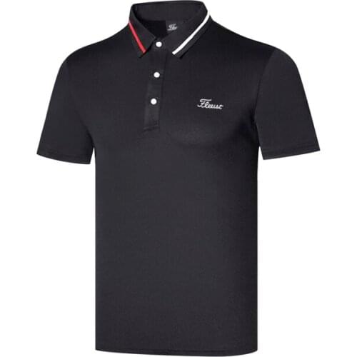 Golf Shirts Mens Golf Apparel Short-sleeved Outdoor Sports Quick-drying Breathable Polo Shirt T-shirt